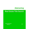 Real Estate Title Search Abstracting - Paperback