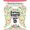 Inspirational Coloring Book for Adults: Flower, Floral and Animals Design with positive quotes - Paperback