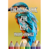 coloring book for kids unique animals: 9*6 inch 100 page 50 drawing - Paperback