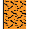 Notebook: Bat Composition Notebook with Orange and Black Halloween Theme- 7.5 x 9.25-110 Pages-Wide-Ruled- Perfect Gift for Hall - Paperback