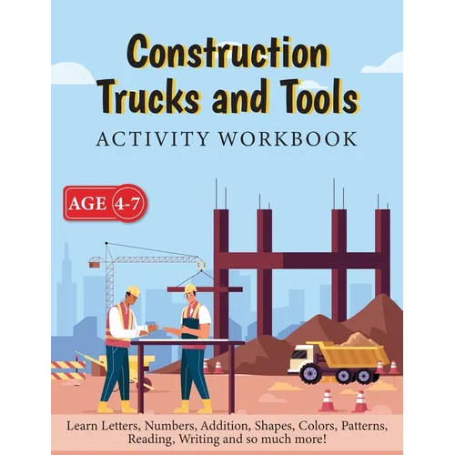 Construction Trucks and Tools - Activity Workbook - Paperback