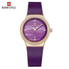 Fashion Elegant Watches   Luxury Analog Women Watch  With Date Casual Quartz  Wristwatch With Stainless Steel Mesh Band Perfect Gift
