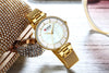 Women's Luxury Watches In Excellent Background And Zircon Designs Business Style Wristwatch Perfect Gift For Her