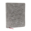 Nkjv, Journal Reference Edition Bible, Verse Art Cover Collection, Leathersoft, Gray, Red Letter, Comfort Print: Let Scripture Explain Scripture. Refl - Imitation Leather
