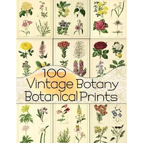 100 Vintage Botany Botanical Prints - Paperback