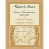 Richard Shute of Boston, Massachusetts, 1631-1703 and Selected Progeny - Paperback