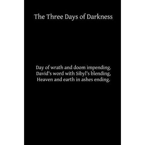 The Three Days of Darkness - Paperback