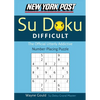 New York Post Difficult Su Doku: The Official Utterly Adictive Number-Placing Puzzle - Paperback