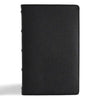 NASB Single-Column Personal Size Bible, Holman Handcrafted Collection, Black Premium Goatskin - Leather