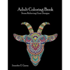 Goats Adult Coloring Book: Stress Relieving Goat Designs - Paperback