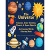 The Universe: Galaxies, Solar Systems, Planets, & Space Objects! Astronomy Words & Coloring Book - Paperback