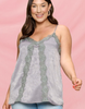 Solid Satin Sleeveless Cami Woven Tank