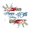 Happy 40th Birthday Guest Book (Hardcover): Memory book, guest book, birthday and party decor - Hardcover