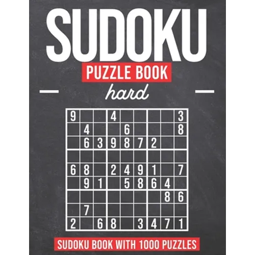 Sudoku Puzzle Book Hard: Sudoku Puzzle Book with 1000 Puzzles - Hard - For Adults and Kids - Paperback