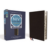 NIV Study Bible, Fully Revised Edition, Large Print, Bonded Leather, Black, Red Letter, Thumb Indexed, Comfort Print - Bonded Leather