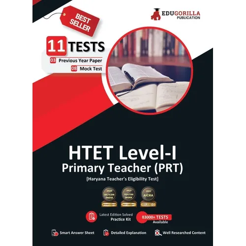 HTET Level-I Exam 2023 (English Edition) - Haryana Primary Teacher (PRT) - 8 Mock Tests and 3 Previous Year Papers (1600 Solved Questions) with Free A - Paperback