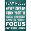 TEAM RULES - Never Give Up - Think Positive - Believe In Yourself - Always Give Your Best - Focus: Always Encourage & Dream Big - Motivational Employe - Paperback