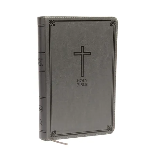 NKJV, Deluxe Gift Bible, Imitation Leather, Gray, Red Letter Edition - Imitation Leather