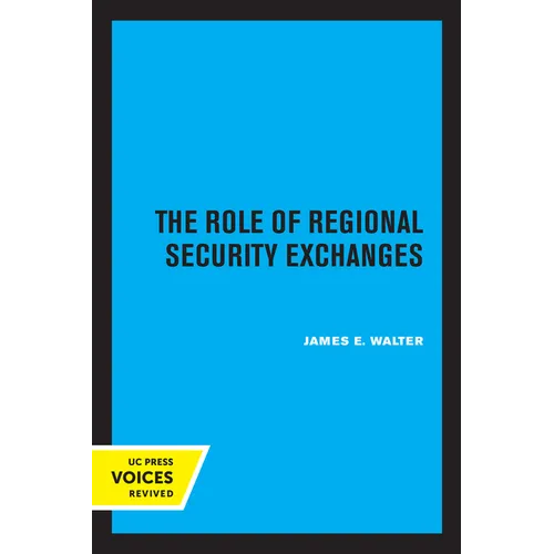 The Role of Regional Security Exchanges - Paperback