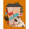 Coffee Dog Coloring Book: A Fun Coloring Gift Book for Coffee Lovers & Adults Relaxation with Stress Relieving Dog Designs, Funny Coffee Quotes and Ea - Paperback