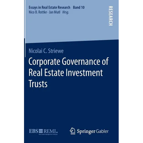 Corporate Governance of Real Estate Investment Trusts - Hardcover