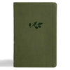 CSB Thinline Bible, Olive Leathertouch - Imitation Leather