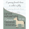 Cursive Handwriting Horses for Kids: Practice cursive writing while learning about horses: Trace and Write Horse facts, quotes, jokes and more - Paperback