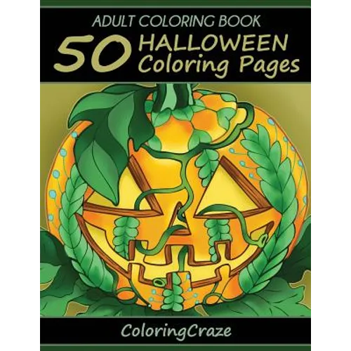 Adult Coloring Book: 50 Halloween Coloring Pages - Paperback