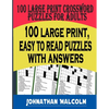 Large Print Crossword Puzzles for Adults: Full Page, Medium-Level Puzzles with Solutions That Stimulate and Challenge Your Brain - Paperback