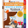 Ready to Learn: Kindergarten Write and Wipe Workbook: Addition, Subtraction, Sight Words, Letter Sounds, and Letter Tracing - Spiral