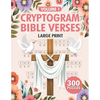 Cryptogram Bible Verses: 300 Large Print Christian Cryptograms Puzzle for Adults Vol 1 - Paperback