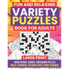 Fun and Relaxing Variety Puzzles Book for Adults - Paperback