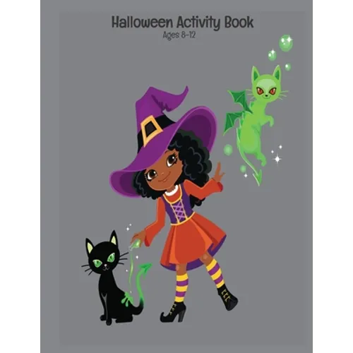 Halloween Activity Book Ages 8-12: Connect The Dots - Spot The Difference - Mazes - Word Search Puzzles - Dot to Dot - Word Search for Kids - Kids Act - Paperback