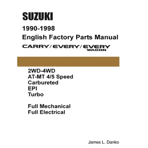 Suzuki Carry & Every 1990-1998 English Factory Parts Catalogue - Paperback