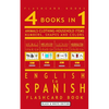 4 books in 1 - English to Spanish Kids Flash Card Book: Black and White Edition: Learn Spanish Vocabulary for Children - Paperback