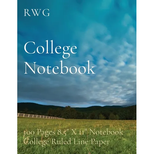 College Notebook: 100 Pages 8.5" X 11" Notebook College Ruled Line Paper - Paperback
