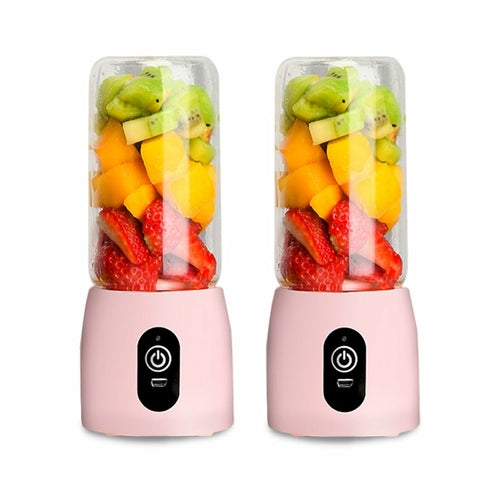 2X Portable Mini USB Rechargeable Handheld Juice Extractor Fruit Mixer