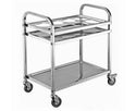 2 Tier Stainless Steel 8 Compartment Kitchen Seasoning Car Service
