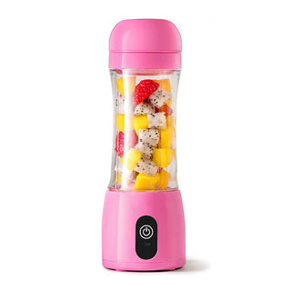 380ml Portable Mini USB Rechargeable Handheld Fruit Mixer Juicer Pink