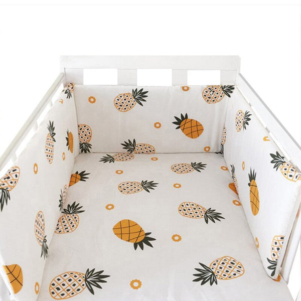 Nordic Stars Design Baby Bed Thicken Bumpers One-Piece Crib Around Cushion Cot Protector Pillows Newborns Room Decor