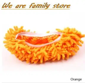 Buy orange 1 PC Dust Cleaner Grazing Slippers House Bathroom Floor Cleaning Mop Cloths Clean Slipper Microfiber Lazy Shoes Cover