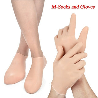Buy m-socks-and-gloves 1 Pair Feet &amp; Hand Care Socks Gloves Moisturizing Silicone Gel Socks
