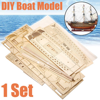 1 Set DIY Handmade Assembly Ship Wooden Sailing Boat Model Kit Ship