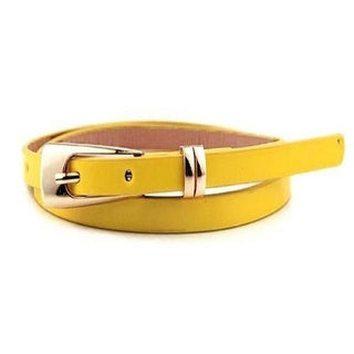 Buy yellow Candy Colors Leather Belt