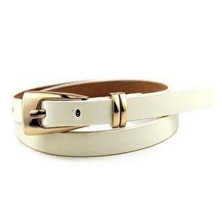 Buy white Candy Colors Leather Belt