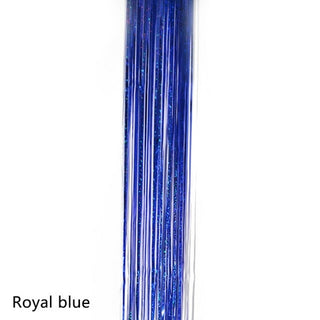 Buy royal-blue 10*100cm Tinsel Foil Fringe