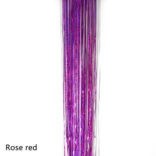 Buy rose-red 10*100cm Tinsel Foil Fringe