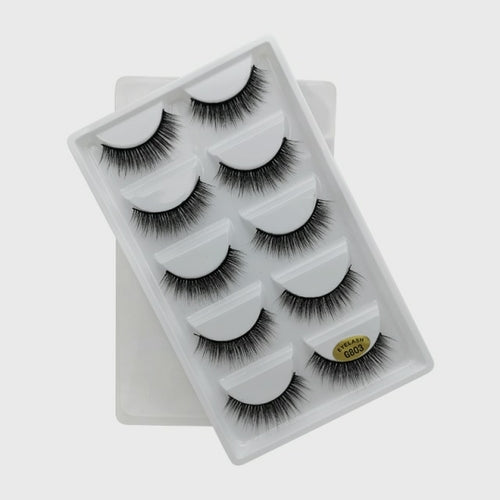 10/5 Pairs 3D Faux Mink Eyelashes Natural Thick Long False Eyelashes