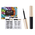 10 Pairs Magnetic Eyelashes Set With Eyeliner Makeup Set Easy To Apply