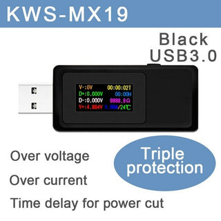 Buy black 10 in 1 Digital Dispay 4 30V DC USB Tester Current Voltage Charger